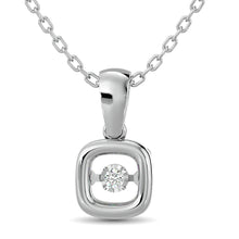 Load image into Gallery viewer, Diamond Shimmering Pendant 1/50 ct tw Round-cut in Sterling Silver