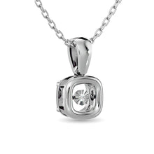 Load image into Gallery viewer, Diamond Shimmering Pendant 1/50 ct tw Round-cut in Sterling Silver