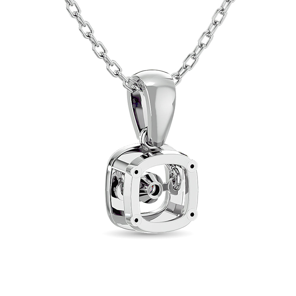 Diamond Shimmering Pendant 1/50 ct tw Round-cut in Sterling Silver