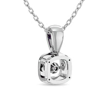 Load image into Gallery viewer, Diamond Shimmering Pendant 1/50 ct tw Round-cut in Sterling Silver