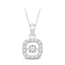 Load image into Gallery viewer, Sterling Silver 1/8 Ct.Tw. Moving Diamond Fashion Pendant