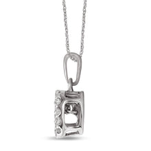 Cargar imagen en el visor de la galería, Sterling Silver 1/8 Ct.Tw. Moving Diamond Fashion Pendant