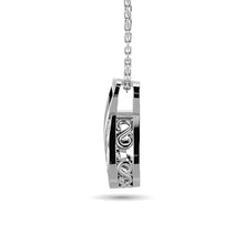 Load image into Gallery viewer, Diamond Shimmering Pendant 1/50 ct tw Round-cut in Sterling Silver