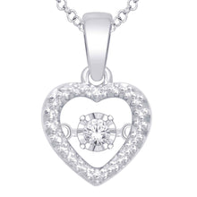 Cargar imagen en el visor de la galería, Sterling Silver Moving Diamond Accent Fashion Pendant