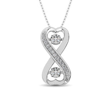 Load image into Gallery viewer, Sterling Silver 1/5 Ct.Tw.Moving Diamond Fashion Pendant