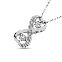 Cargar imagen en el visor de la galería, Sterling Silver 1/5 Ct.Tw.Moving Diamond Fashion Pendant