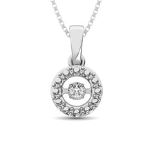 Cargar imagen en el visor de la galería, Sterling Silver Moving Diamond Accent Fashion Pendant