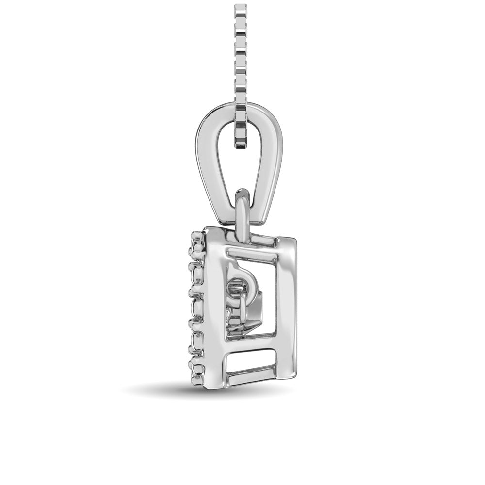 Sterling Silver Moving Diamond Accent Fashion Pendant