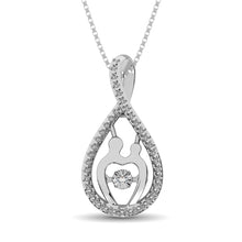 Load image into Gallery viewer, Sterling Silver 1/20 Ct.Tw. Diamond Mother And Child Pendant