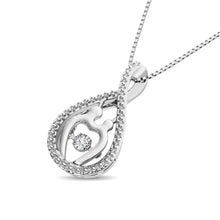 Load image into Gallery viewer, Sterling Silver 1/20 Ct.Tw. Diamond Mother And Child Pendant