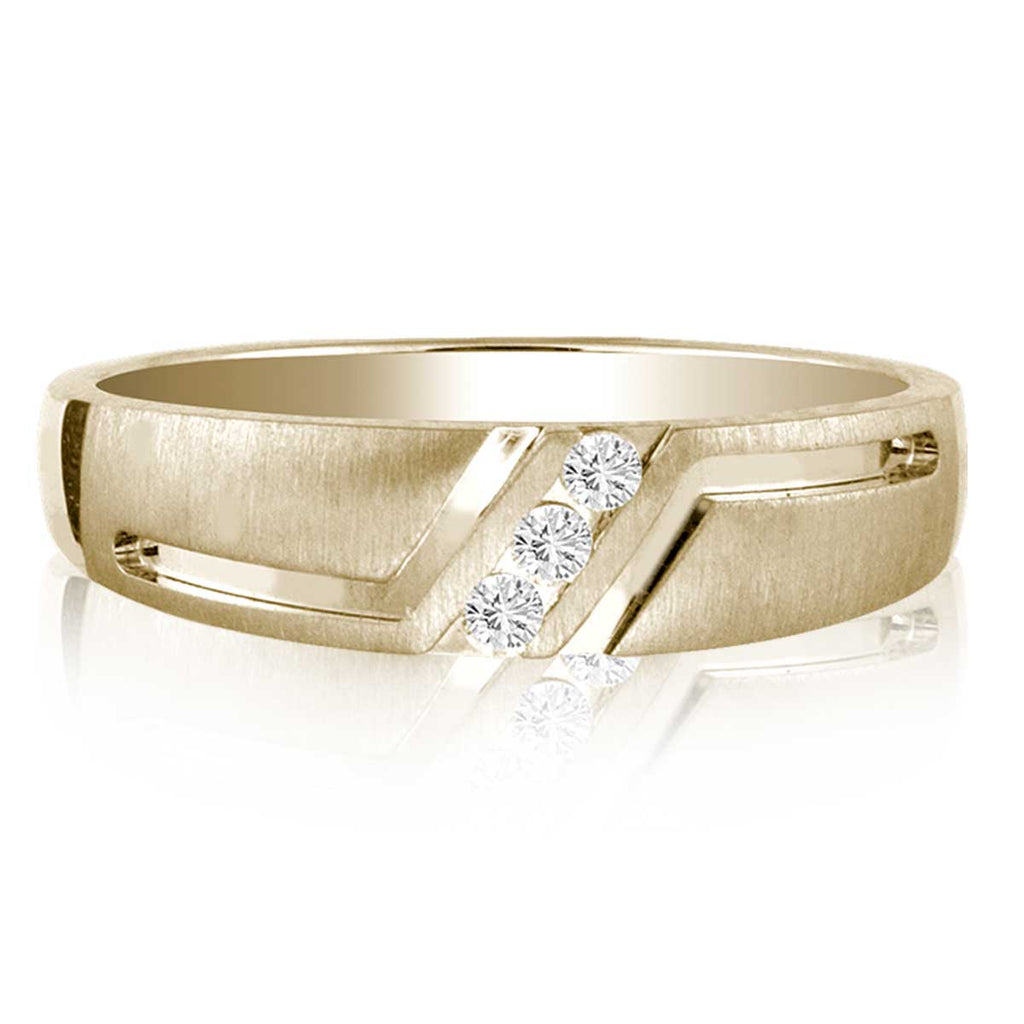 14K    0.10CT  Diamond MEN'S BAND