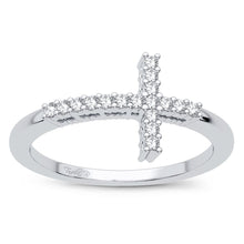 Cargar imagen en el visor de la galería, 14K 0.11CT DIAMOND RING