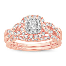 Cargar imagen en el visor de la galería, 14K 1.00CT DIAMOND BRIDAL RING