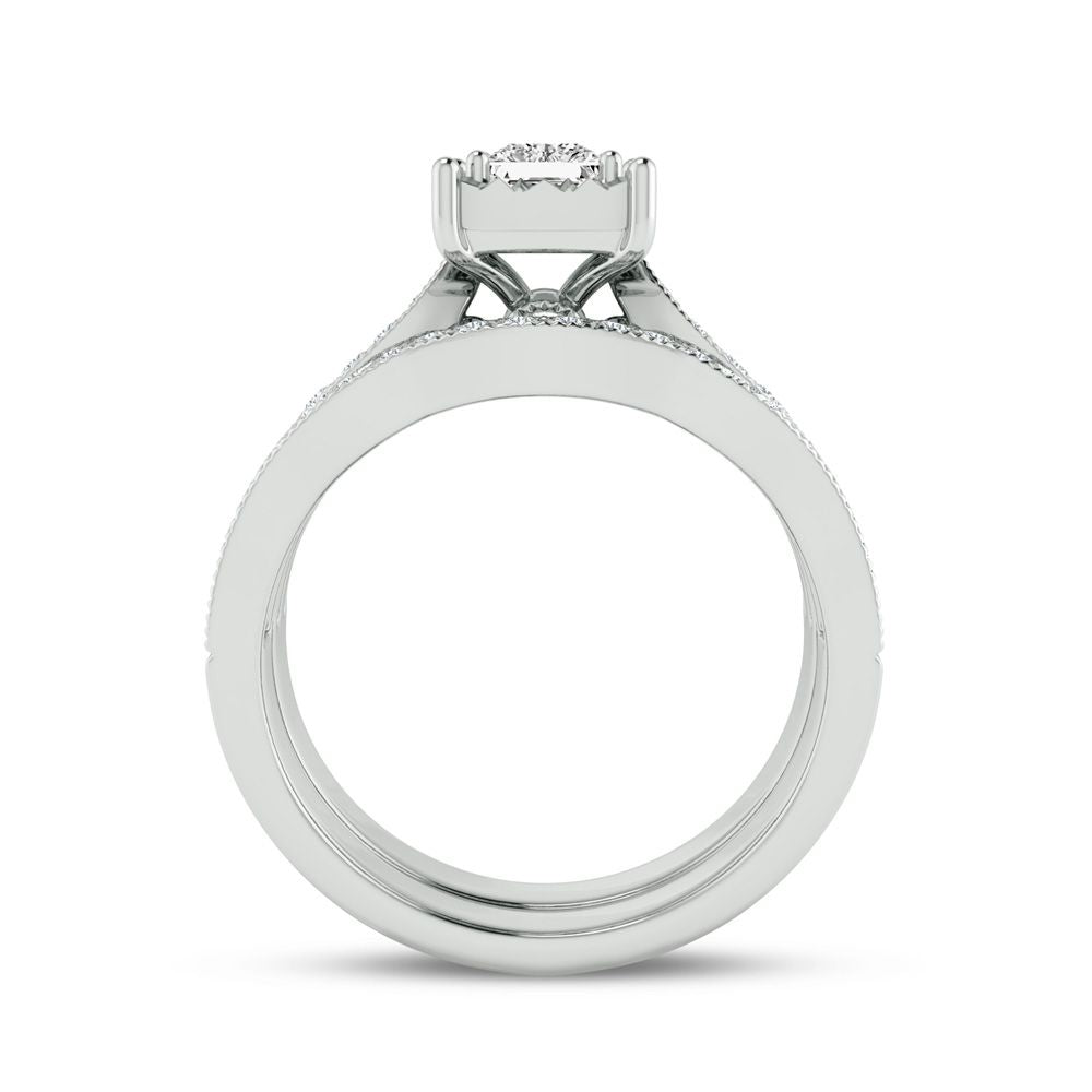 14K 0.90ct Diamond Bridal Ring