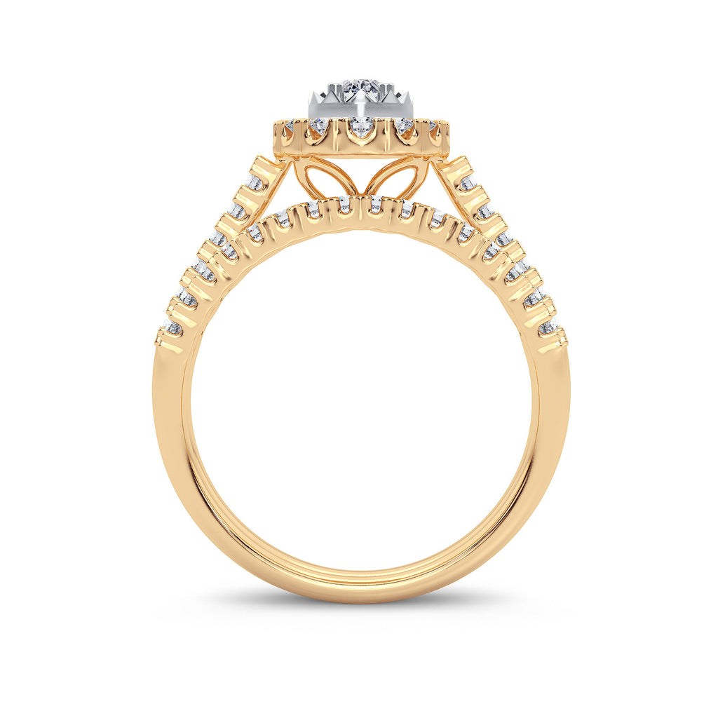 14K 1.00CT Diamond Bridal Ring