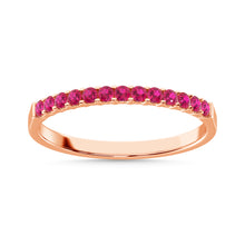 Cargar imagen en el visor de la galería, Pink Sapphire 1/4 Ct.Tw. Ladies Wedding Band in 14K White Gold