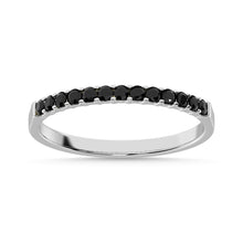 Cargar imagen en el visor de la galería, 14K White Gold 1/5 Ctw Black Diamond Machine Band