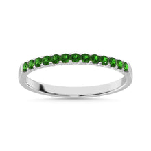 Load image into Gallery viewer, 14K White Gold 1/5 Ctw Tsavorite Machine Band