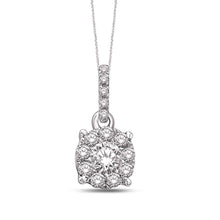 Cargar imagen en el visor de la galería, 14K White Gold 1/4 Ct.Tw Diamond Fashion Pendant