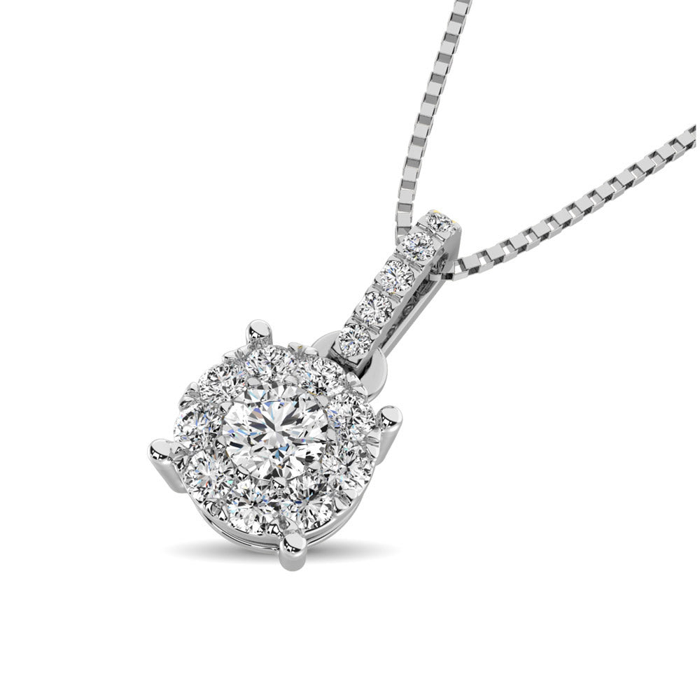 14K White Gold 1/3 Ct.Tw. Diamond Fashion Pendant