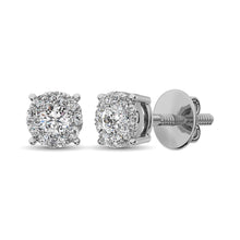 Cargar imagen en el visor de la galería, 14K White Gold 5/8 Ct.Tw. Diamond Fashion Earrings