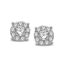 Cargar imagen en el visor de la galería, 14K White Gold 1 Ct.Tw. Diamond Fashion Earrings