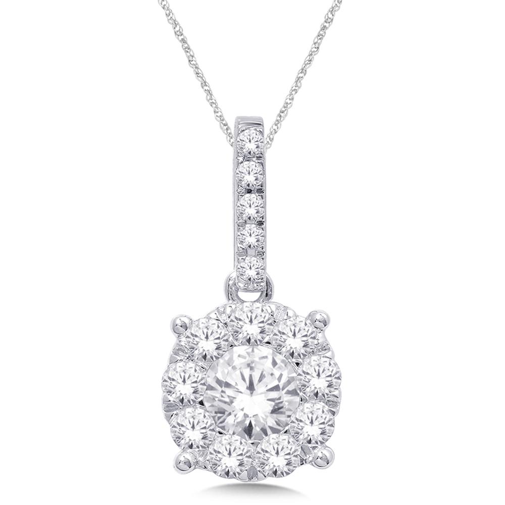 14K White Gold 9/10 Ct.Tw. Diamond Fashion Pendant