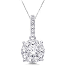 Cargar imagen en el visor de la galería, 14K White Gold 9/10 Ct.Tw. Diamond Fashion Pendant