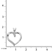 Load image into Gallery viewer, Sterling Silver Diamond Accent Heart Pendant