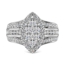 Cargar imagen en el visor de la galería, 10K White Gold 1 1/2 Ct.Tw. Diamond Engagement Ring