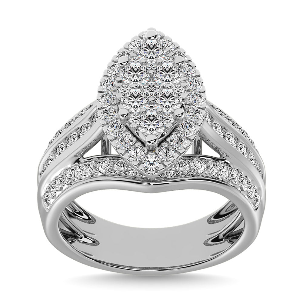 10K White Gold 1 1/2 Ct.Tw. Diamond Engagement Ring