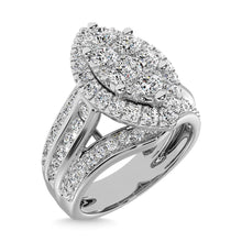 Cargar imagen en el visor de la galería, 10K White Gold 1 1/2 Ct.Tw. Diamond Engagement Ring