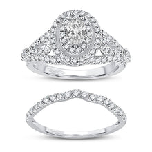 Cargar imagen en el visor de la galería, 14K 1.20CT DIAMOND BRIDAL RING