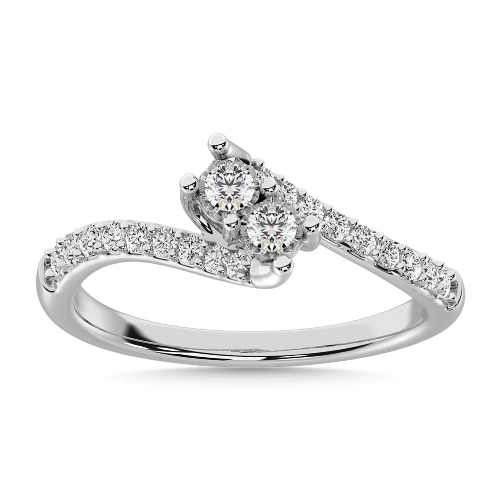 14K White Gold 1/4 Ct.Tw. Diamond Fashion Ring