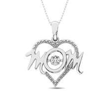 Load image into Gallery viewer, Sterling Silver Mom Moving Diamond Accent Pendant