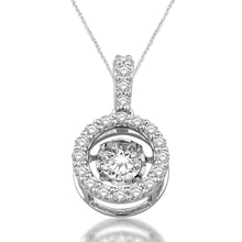 Cargar imagen en el visor de la galería, 14K White Gold 2/5 Ct.Tw. Moving Diamond Pendant