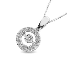 Cargar imagen en el visor de la galería, 14K White Gold 1/2 Ct.Tw. Moving Diamond Pendant