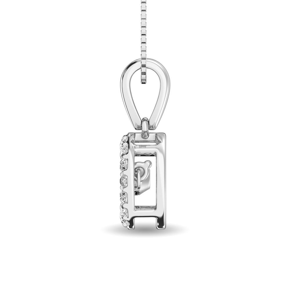 14K White Gold 1/2 Ct.Tw. Moving Diamond Pendant