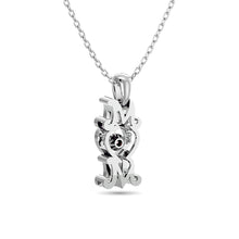 Load image into Gallery viewer, Diamond Shimmering MOM Pendant 1/50 ct tw in Sterling Silver