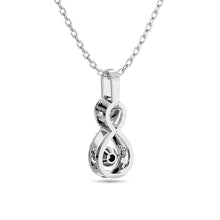 Cargar imagen en el visor de la galería, Diamond Shimmering Infinity Pendant 1/50 ct tw in Sterling Silver