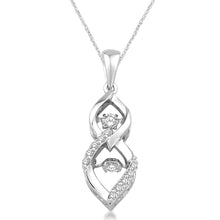 Load image into Gallery viewer, 10K White Gold 2/5 Ct.Tw.Moving Diamond Fashion Pendant