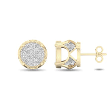 Cargar imagen en el visor de la galería, 10K 0.12CT Diamond Earring