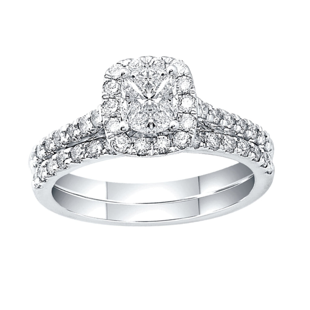 Lovecuts 14K White Gold 2 Ct.Tw. Diamond Bridal Ring