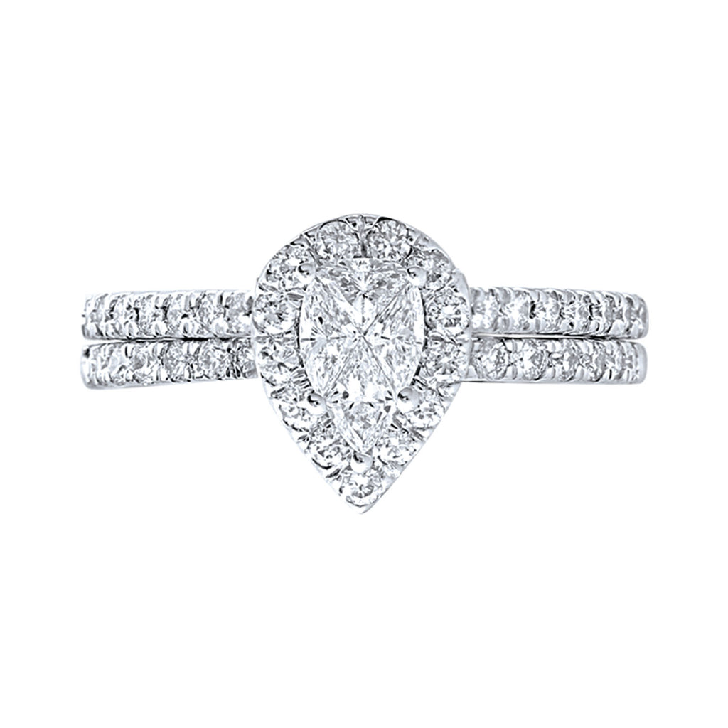 Lovecuts 14K White Gold 1 Ct.Tw. Diamond Bridal Ring