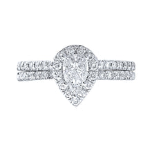 Cargar imagen en el visor de la galería, Lovecuts 14K White Gold 1 Ct.Tw. Diamond Bridal Ring