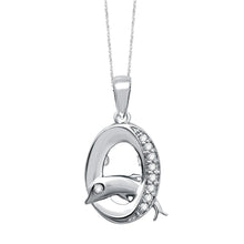 Load image into Gallery viewer, Sterling Silver 1/10 Ctw Moving Diamond Sea Life Pendant