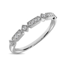 Cargar imagen en el visor de la galería, 14K White Gold 1/20 Ct.Tw.Diamond Stackable Band