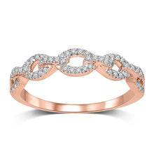 Load image into Gallery viewer, 14K Rose Gold 1/6 Ct.Tw.Diamond Stackable Band