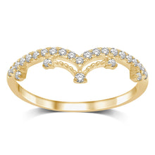 Cargar imagen en el visor de la galería, 14K Yellow Gold 1/5 Ct.Tw.Diamond Stackable Band