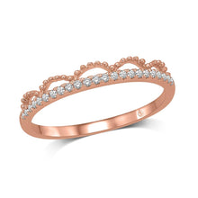 Cargar imagen en el visor de la galería, 14K Rose Gold 1/10 Ct.Tw.Diamond Stackable Band